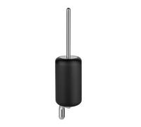 Ensemble de brosses de toilette Gessi Goccia pour montage mural, récipient en GRES noir, 38020126, 38020126, Colorazione: Metallo nero spazzolato GHRC