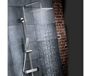 Ensemble de douche HSK Modèle RS 500 avec thermostat, 1005500-KB8, 1005500-KB8, Versione: con soffione doccia quadrato, piatto, 400, altezza 8 mm