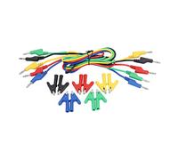 Ensemble de fils de test avec fiche banane et pince, kit de fils de test électrique de 4 mm, testeur de circuit complet avec 5 fils et 10 pinces pour multimètre,