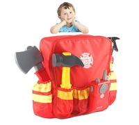 Ensemble de Jouets de Pompier | Kit Simulation avec Outils, Sifflet, Marteau et Sac à Dos, Jeu d'Imitation Éducatif, Jouet de Rôle pour enfant et Tout-Petits, Cadeau d'Apprentissage sur la Sécurit