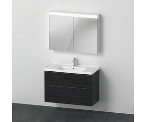Ensemble de meubles D-Neo, meuble lavabo avec meuble sous-lavabo mural et armoire de toilette LED, 1000x2000mm, DE011701616, DE011701616, Colorazione: Quercia nera