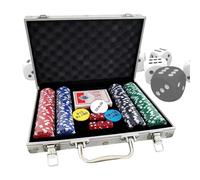 Ensemble de Poker avec Coffret - Articles de Fête sans Dénomination | Jetons de Poker pour Jeu de Société,Pour Joueurs Femmes Hommes Collectionneurs Organisateur D'Événements Maison Voyage Soirée Fami