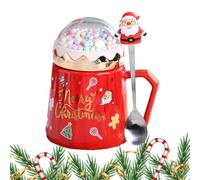 Ensemble de tasses de Noël,Tasse à café avec cuillère - Tasse à thé de Noël pour cadeau sses de giving pour café, ait de poule