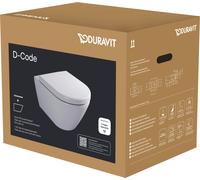 Ensemble de WC Duravit D-Code suspendu, Durafix, Rimless, siège de WC inclus, blanc brillant, 49030900B2, 49030900B2