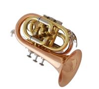 Ensemble Di Trombe Standard Mini Tromba In Sib In Rame Rosa Con Doppio Bocchino E Custodia