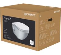 Ensemble Duravit Starck 3 SET : wc suspendu avec abattant à fermeture progressive, 370 x 540 x 405 mm, blanc, 42000900A1, 42000900A1
