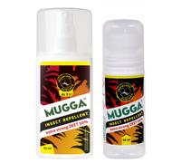 Ensemble Mugga Spray Forte contro zanzare e zecche + Roll On al 50% Deet Mugga