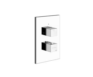 Ensemble prêt à monter Gessi pour thermostat encastré, avec vanne darrêt, 1 sortie raccordée en haut, avec vannes darrêt dentretien, filtre et clapet anti-retour Pas de sécurité intrinsèque, ., 201820
