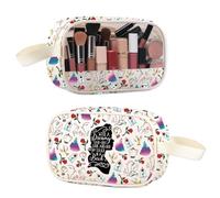 ENSIANTH Beauty Inspired - Beauty case trasparente con scritta "A Tale as Old as Time", idea regalo per gli amanti delle fiabe, Sognante chiaro MU, Borsa per trucchi