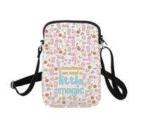 ENSIANTH Borsa a tracolla per fan delle fiabe, idea regalo per donne, simpatica borsa a tracolla per amanti degli spuntini, borsa a tracolla con tracolla, 25630 Snack C, medium