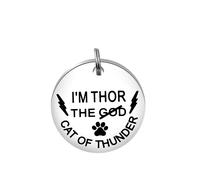 ENSIANTH Etichette identificative per collare di gatto, regalo per il proprietario del gatto, regalo per gli amanti dei gatti, gatto del tuono