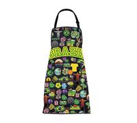 ENSIANTH Grembiule brasiliano con tasche per chef grembiule da cucina regali per souvenir brasiliano viaggio in Brasile regalo vocazione