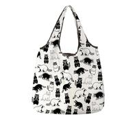 ENSIANTH Regali di procione per gli amanti degli animali Borsa della spesa portatile pieghevole modello procione borse di totalizzatore riutilizzabili per la spesa, 2662 Procione F