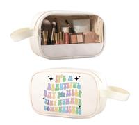 ENSIANTH Speech Pathologist Teacher Makeup Bag Tiny Humans Comunicare Logopedista Apprezzamento Regalo AAC SLP Regalo, Piccolo trasparente, Borsa per trucchi