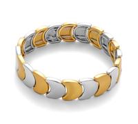 ENSKEFEN Braccialetti elastici grossi per le donne alla moda largo elastico oro braccialetto flessibile catena braccialetti, One Size, Ottone, Nessuna pietra preziosa