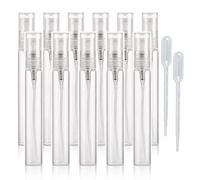 Enslz 10 mini flaconi spray da 10 ml, ricaricabili, in vetro, per la pulizia dei vetri, contenitori ricaricabili per pulizia, viaggi, oli essenziali (10 ml)