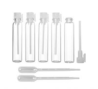 Enslz 100 mini flaconi vuoti in vetro per oli essenziali e aromaterapia (1 ml)