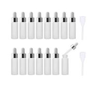 Enslz 15mini bottiglie vuote per olio essenziale smerigliato da 5ml con contagocce riutilizzabili flaconcino di olio nasale contagocce ricaricabile