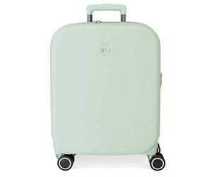 Enso Annie Green Valigia da cabina 40x55x20 cm ABS rigido Chiusura TSA integrata 37L 3,22 kg 4 doppie ruote Bagaglio a mano