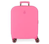 Enso Annie - Valigia da cabina rosa, 40 x 55 x 20 cm, rigida ABS, chiusura TSA integrata 37 l, 2,74 kg, 4 ruote doppie bagaglio a mano, Rosa, Valigia espandibile