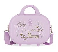 Enso Beautiful day Borsa da toilette adattabile con tracolla viola 29x21x15 cm ABS rigido 9,14 l 2,52 kg