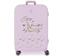 Enso Beautiful day Valigia media Viola 48x70x28 cm ABS rigido Chiusura TSA integrata 79L 4.32 kg 4 Doppie ruote