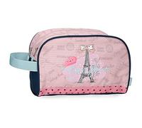Enso Bonjour Beauty Case Due Scomparti Adattabile Rosa 26x16x11 cm Poliestere