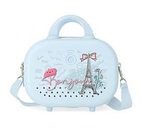 Enso Bonjour Borsa da toilette adattabile con tracolla blu 29x21x15 cm ABS rigido 9,14 l 2,52 kg