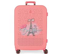 Enso Bonjour Valigia media Corallo 48x70x28 cm ABS rigido Chiusura TSA integrata 79L 4.32 kg 4 Doppie ruote