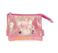Enso Cat Cuddler portamonete tre scomparti rosa 14 x 10 x 5 cm poliestere