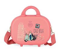 Enso Ciao bella Borsa da toilette adattabile con tracolla rosa 29x21x15 cm ABS rigido 9,14 l 0,8 kg