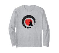 Enso Circle Samurai Warrior Giapponese Zen Simbolo Meme Maglia a Manica