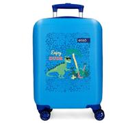Enso Dino Cabin Valigia Blu 33 x 50 x 20 cm Rigido ABS Lucchetto a Combinazione Laterale 28.4L 2kg 4 Ruote Doppie Bagaglio a Mano Blu, Blu, 33 x 50 x 20 cm, Valigia cabina