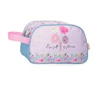 Enso Full of Flowers Beauty case a due scomparti adattabile Rosa 26 x 16 x 10 cm Poliestere by Joumma Bags, Rosa, Taglia unica, Beauty case a due scomparti adattabile