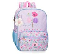 Enso Full of Flowers Zaino scuola adattabile a carrello rosa 30 x 38 x 12 cm Poliestere, Rosa, Taglia unica, Zaino scuola adattabile a carrello