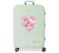 Enso Hearts Medium Verde Valigia 48x70x28 cm Rigido 4.32 kgs Chiusura TSA ABS 4.32 kgs 79L