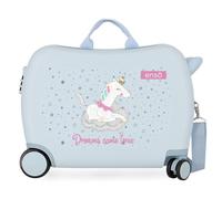 Enso I sogni diventano realtà Valigia per bambini blu 50x38x20 cm ABS rigido Chiusura a combinazione laterale 34L 1,8 kg 4 ruote Bagaglio a mano