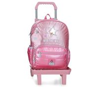 Enso Into The Wild zaino per bambini, zaino scolastico in poliestere, ruote doppie a rotazione multidirezionale, molteplici modalità di utilizzo, rosa