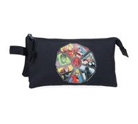 Enso Joumma Marvel Avengers To The Power Custodia Tripla Nero 22x12x5 cm Poliestere, Potenza, Astuccio triplo