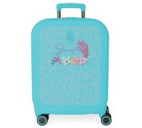Enso Jungle Mood - Valigia da cabina blu, 40 x 55 x 20 cm, rigida 3,22 kg, chiusura TSA integrata ABS 3,22 kg, 44 l, bagaglio a mano