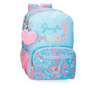 Enso Jungle Mood Zaino scuola doppio scomparto adattabile a carrello blu 32 x 44 x 17 cm Poliestere