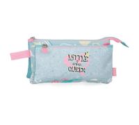 Enso Little Urban Queen Astuccio Triplo Blu 22x12x5 cm Poliestere, blu, 22x12x5 cms, Astuccio triplo