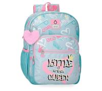 Enso Little Urban Queen Zaino Scuola Adattabile a Carrello Blu 30x38x12 cm Poliestere, blu, 30x38x12 cms, Zaino scuola adattabile a carrello