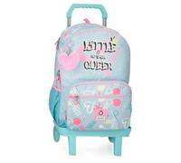 Enso Little Urban Queen Zaino Scuola con Carrello Blu 32x44x17 cm Poliestere, blu, 32x44x17 cms, Zaino scuola con carrello