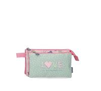 Enso Love Ice Cream Astuccio Triplo Verde 22x12x5 cm Poliestere, Verde, Taglia unica, Astuccio triplo