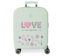 Enso Love Ice cream Valigia da cabina verde 40x55x20 cm ABS rigido Chiusura TSA integrata 37L 3,22 kg Bagaglio a mano 4 doppie ruote