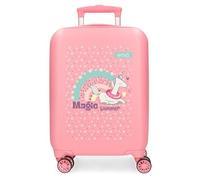 Enso Magic Summer Valigia per bambini, realizzata in ABS, ruote doppie a rotazione multidirezionale, molteplici modi per usarlo, Rosa, 33 cm x 50 cm x 20 cm, Valigia