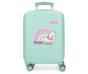 Enso Magic Summer Valigia per bambini, realizzata in ABS, ruote doppie a rotazione multidirezionale, molteplici modi per usarlo, turchese, 33 x 50 x 20 cm, Valigia