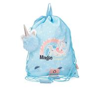 Enso Magic Summer, zaino per bambini, zaino per la scuola, realizzato in poliestere, doppie ruote multidirezionali, molteplici modi per usarlo, rosa e blu, Blu chiaro, Taglia unica, Zaino sacco