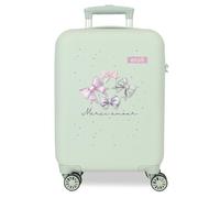 Enso Merci Amour - Valigia da cabina verde, 33 x 50 x 20 cm, rigida 2 kg, chiusura a combinazione laterale, in ABS, 2 kg, 33 l, bagaglio a mano, Verde, Taglia unica, Valigia cabina